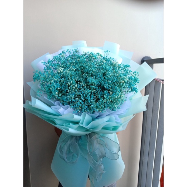 [Hoả tốc] Bó hoa baby khô khổng lồ che kín người ôm, màu hoa khách chọn shop làm theo yêu cầu