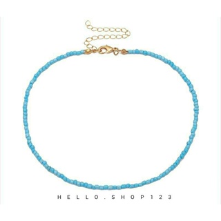 VÒNG CỔ, CHOKERS HẠT CƯỜM NHIỀU MÀU SẮC