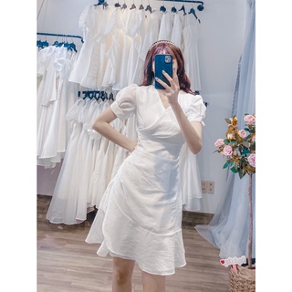 Đầm Dạo Phố Cổ Chéo Đính Ngọc - D0372