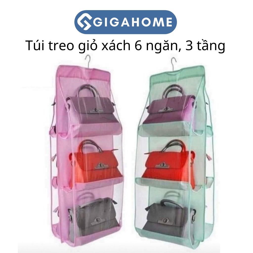 Túi Treo Giỏ Xách, Đựng Đồ Dùng 6 Ngăn Đa Năng GIGAHOME Chống Bụi, Chống Thấm 5578