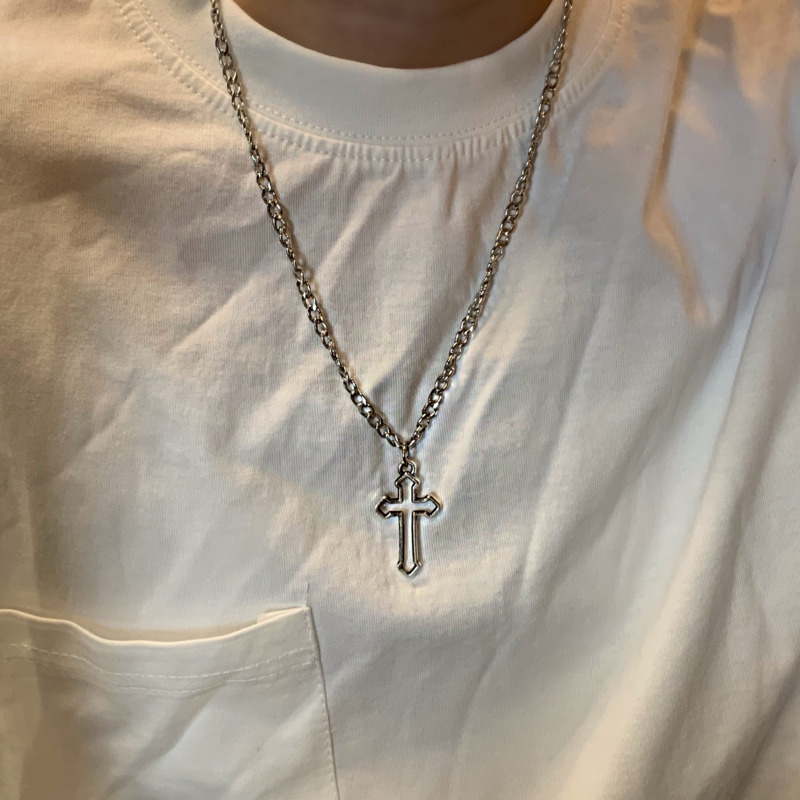 Vòng Cổ Mặt Chữ Thập Cá Tính Phong Cách Harajuku