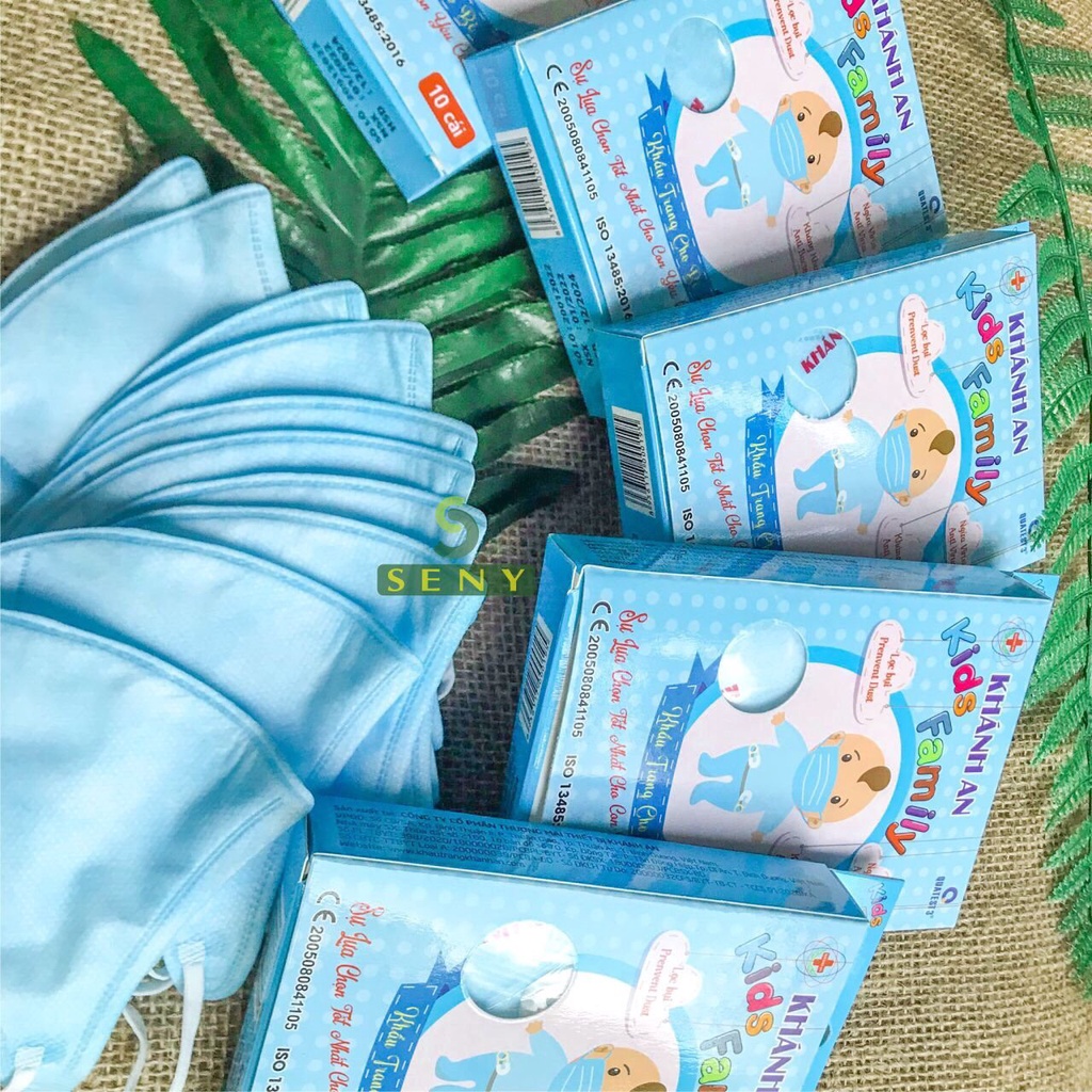 Khẩu Trang 3d trẻ em cho bé Hộp 10 cái Khánh An size M_KA3DCM