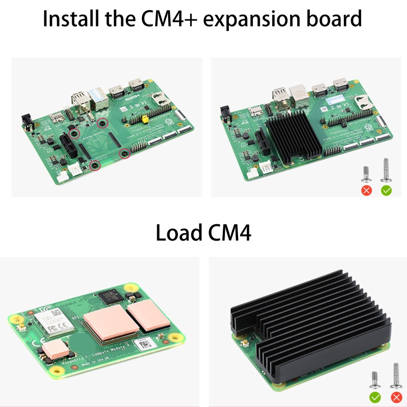 ✿ Bộ Tản Nhiệt Bằng Nhôm Cho Raspberry Pi CM4 Raspberry Pi Compute Module 4
