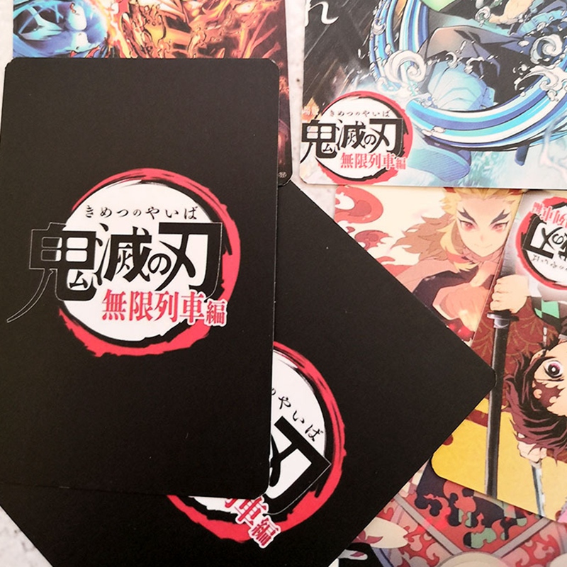 Set 10 Ảnh Thẻ Card Bo Viền 2 Mặt In Hình Slayer: Kimetsu No Yaiba Thanh Gươm DIệt Quỷ anime chibi