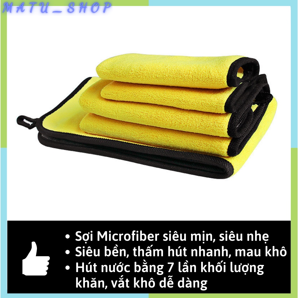 Khăn lau xe ô tô chuyên dụng microfiber khăn lau nội thất xe hơi