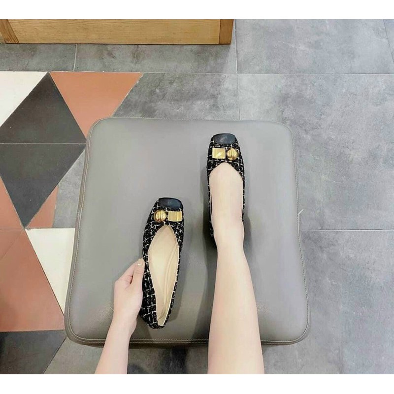 GIÀY BÚP BÊ KIM TUYẾN VÁ MŨI DA XINH XẮN | BigBuy360 - bigbuy360.vn