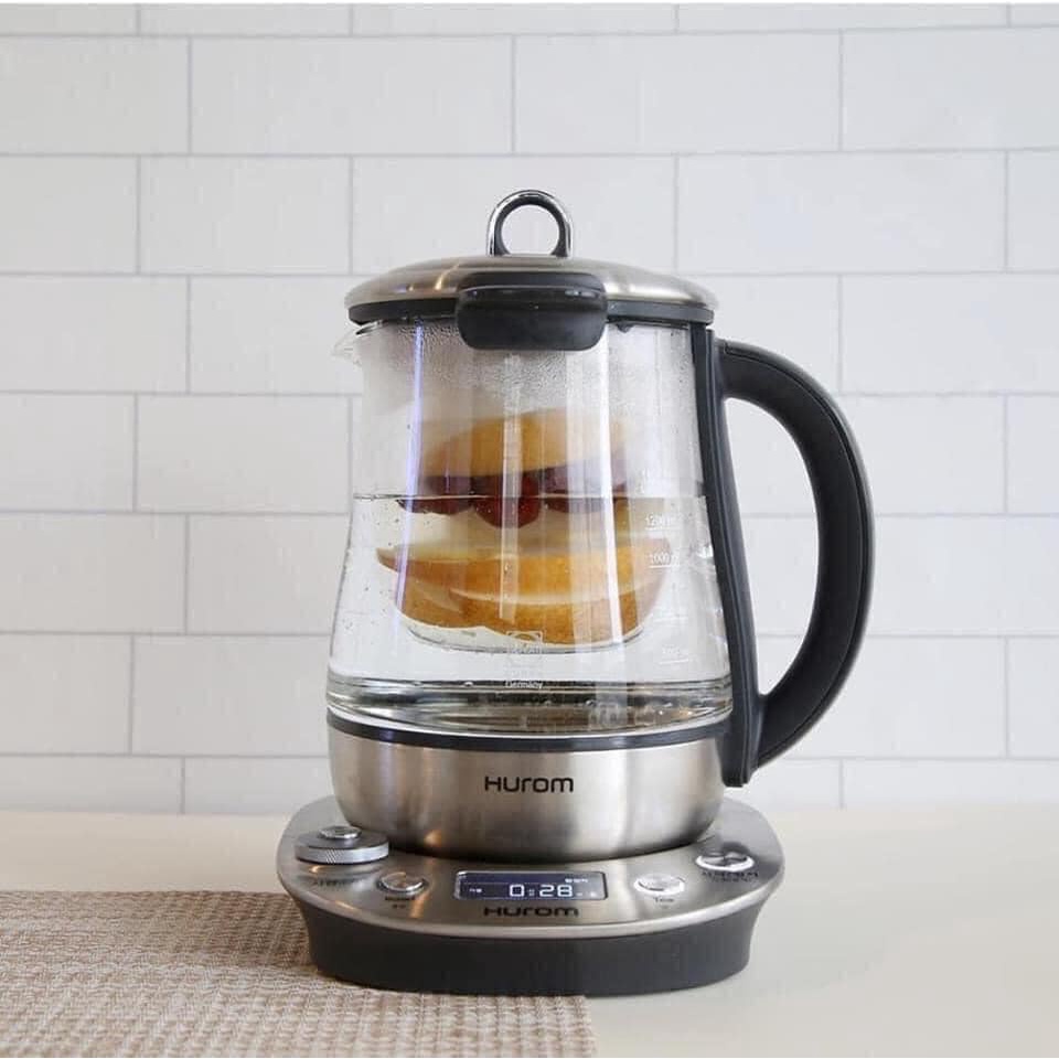 Ấm pha trà chưng yến HUROM Tea Master TM-P02FSS, ấm siêu tốc hurom tea