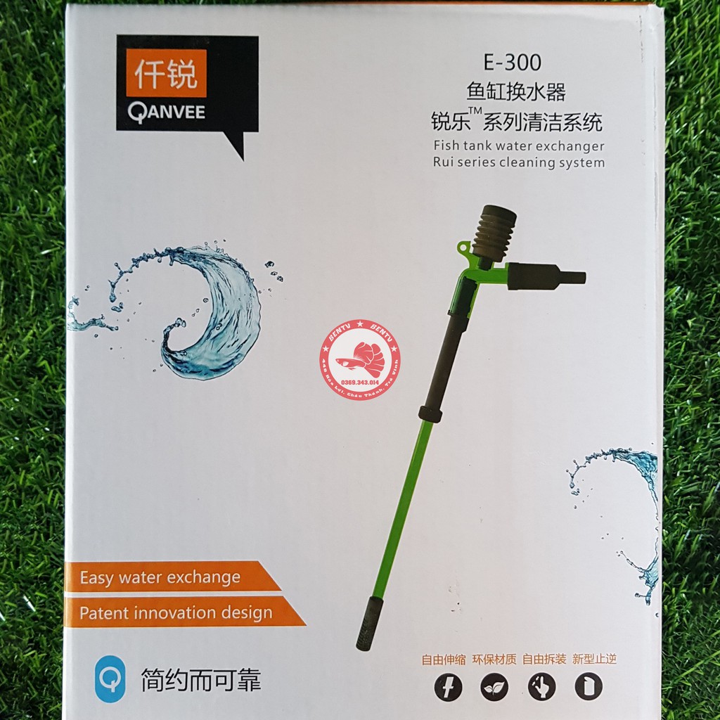 Hút Đáy Thay Nước Hồ Cá Cao Cấp Qanvee E-300