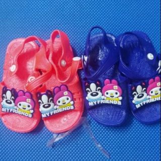 Sỉ 10 đôi dép nhựa tập đi cho bé trộn màu trộn size