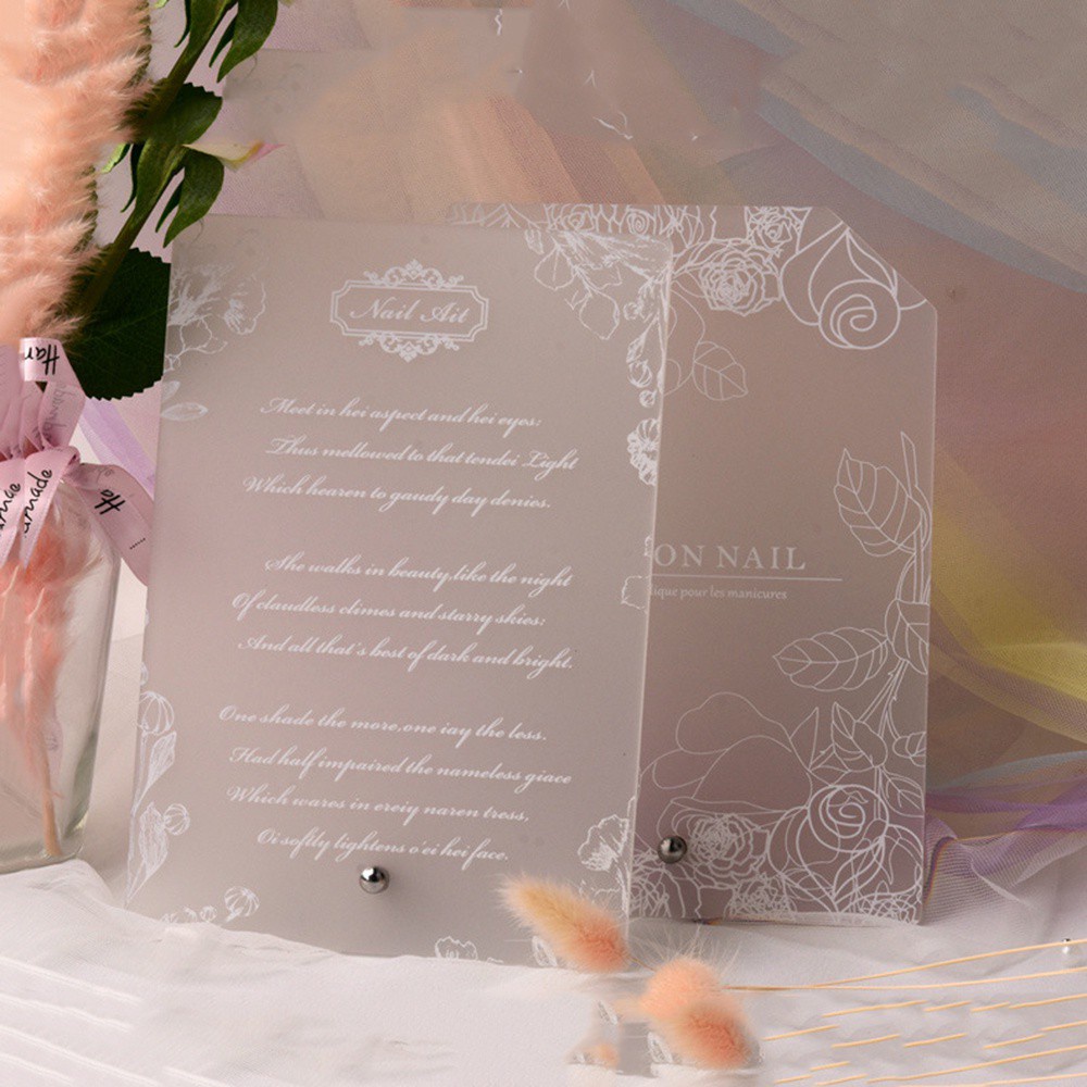 [Hàng mới về] Khung trưng bày móng tay nghệ thuật bằng acrylic họa tiết hoa hồng sử dụng chuyên nghiệp