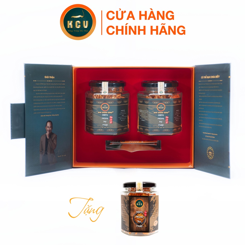 Đông Trùng Hạ Thảo Thượng Phẩm Kim Cương Vàng (15g x 2 Lọ)