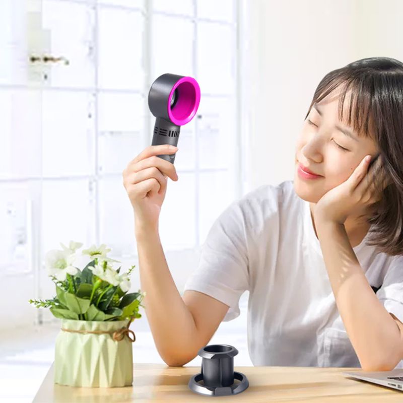 Quạt USB Cầm Tay Không Cánh Tiếng Ồn Thấp Cho Xe Hơi