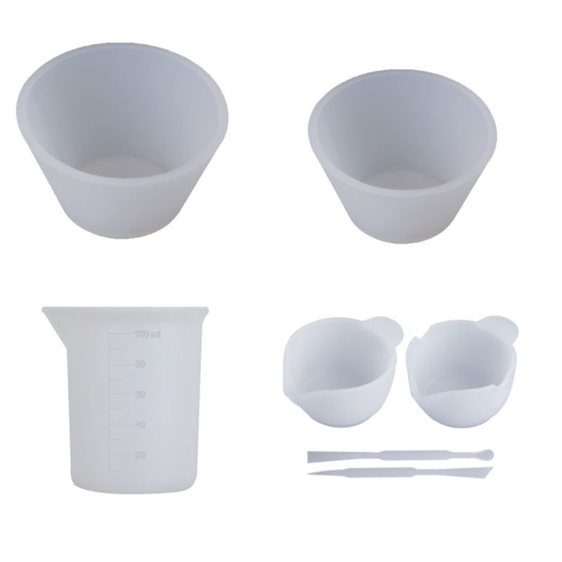 Bộ Muỗng Đo Lường Làm Trang Sức Bằng Silicone Epoxy Pha Lê DIY