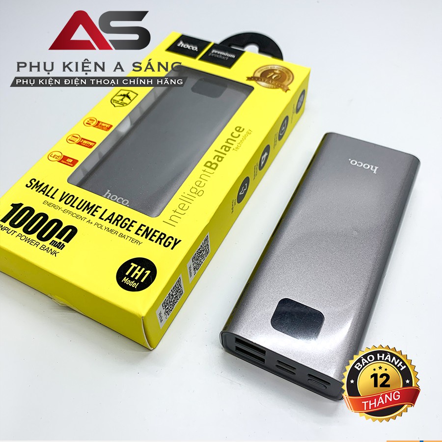 (BẢO HÀNH 6 THÁNG) Sạc dự phòng chính hãng Hoco Th1 10.000 MAH nhỏ gọn, kèm sạc, full hộp