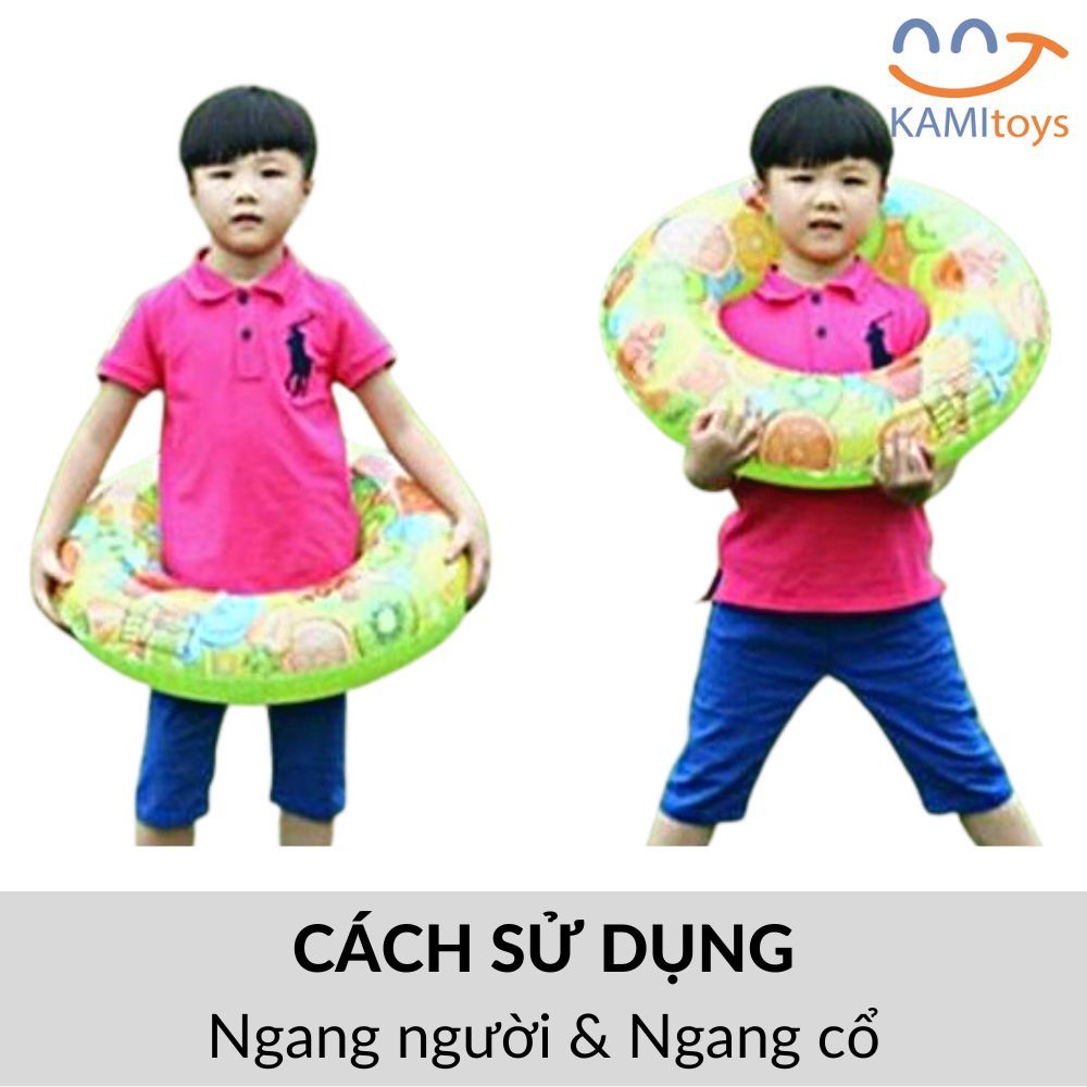 Phao bơi cho bé tập bơi hình Tròn (Cho Trẻ em và Người lớn) mã 50059