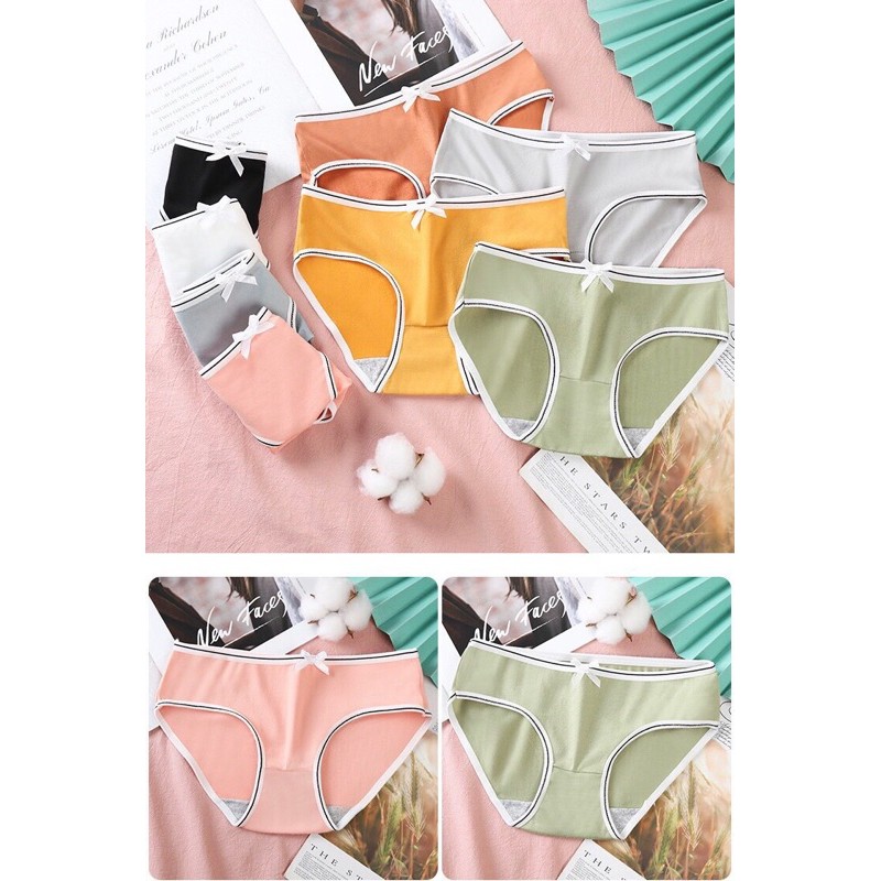 Quần Lót Nữ Cotton Kháng Khuẩn 100% Viền Nơ Giữ Xinh 032