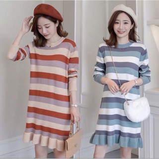 [CÓ SẴN xanh] Váy len kẻ đuôi cá/ Hàng về sau ~10 ngày/ Đăng kèm ảnh thật khách feedback ⭐️