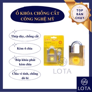 Ổ KHÓA KÈM 4 CHÌA ZSOLEX CHỐNG CẮT, CHỐNG TRỘM, thép nguyên khối cứng, chống tra chìa.