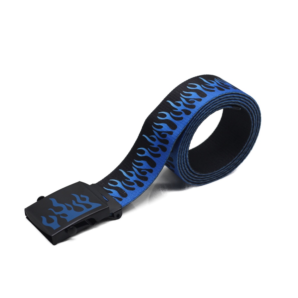 Thắt Lưng canvas Họa Tiết Ngọn Lửa Nhiều Màu Sắc Tùy Chọn Phong Cách hip hop unisex 12