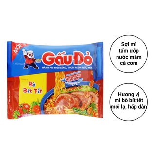Thùng 30 gói Mì Gấu Đỏ đủ loại