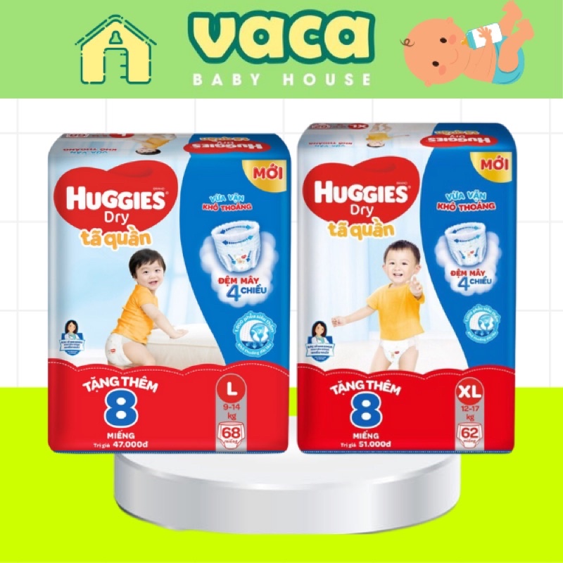 (TẶNG 8M- Đệm mây 4 chiều mới) TÃ/BỈM QUẦN HUGGIES ĐỆM MÂY 4 CHIỀU MẪU MỚI 2020 ĐỦ SIZE M/L/XL/XXL