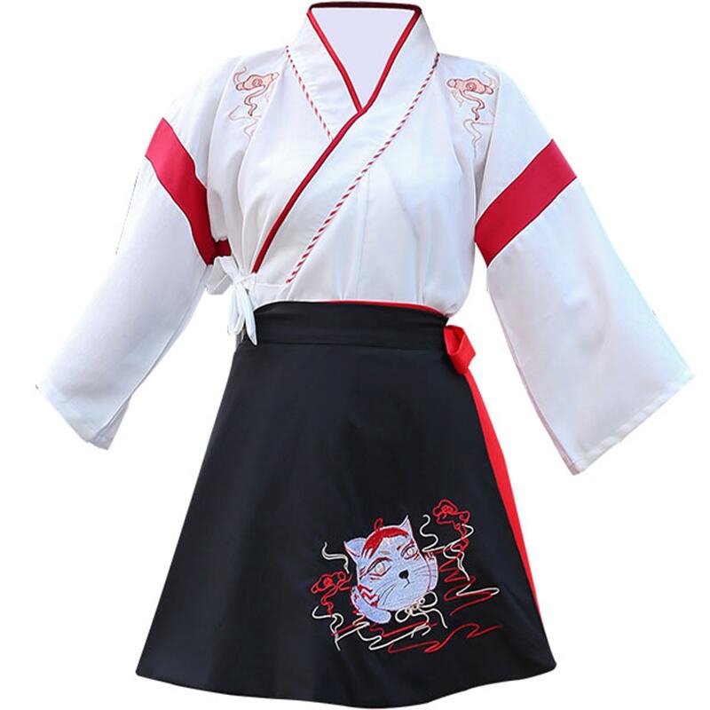 Improved Hanfu cat female student costume and two-piece embroidered collar everyday Chinese style wild summer style | BigBuy360 - bigbuy360.vn