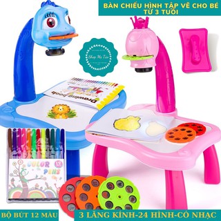 Máy chiếu đa năng, bàn vẽ thông minh có máy chiếu ảnh kèm nhạc cho bé tập tô tập vẽ.