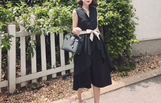 Váy tầng nơ eo