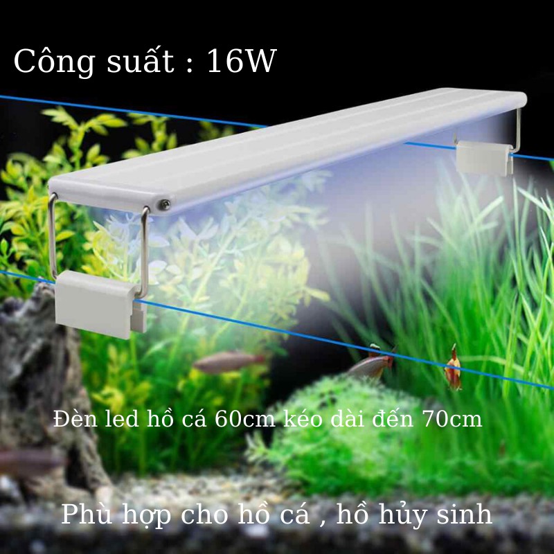 Đèn led hồ cá cảnh ÁNH SÁNG TRẮNG dành cho hồ cá , hồ thủy sinh từ 60 đến 70cm với ánh sáng trắng