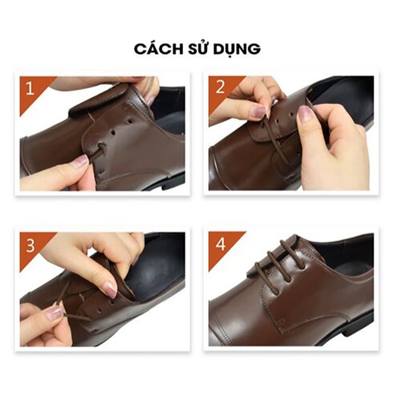 10 Chiếc dây giày lười thông minh chất liệu silicon dây giày da, co giãn bằng cao su không buộc đặc biệt - hickies