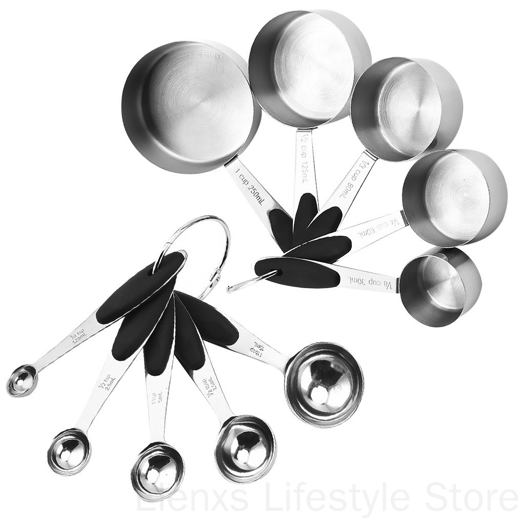 Bộ 10 Muỗng Đo Lường Chất Liệu Thép Không Gỉ