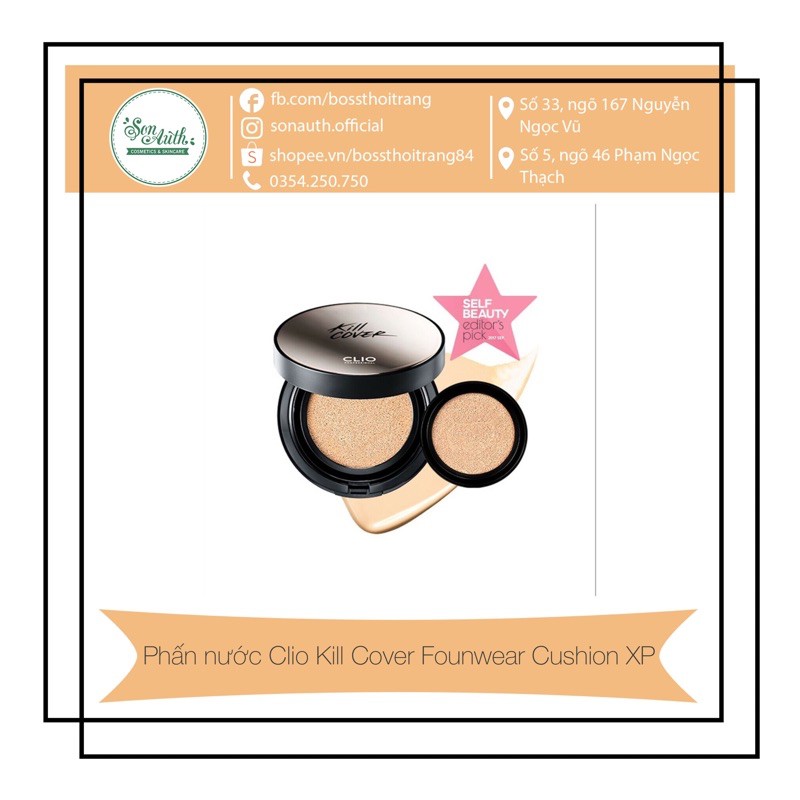 Phấn nước Clio Kill Cover Founwear Cushion XP SPF 50 PA +++