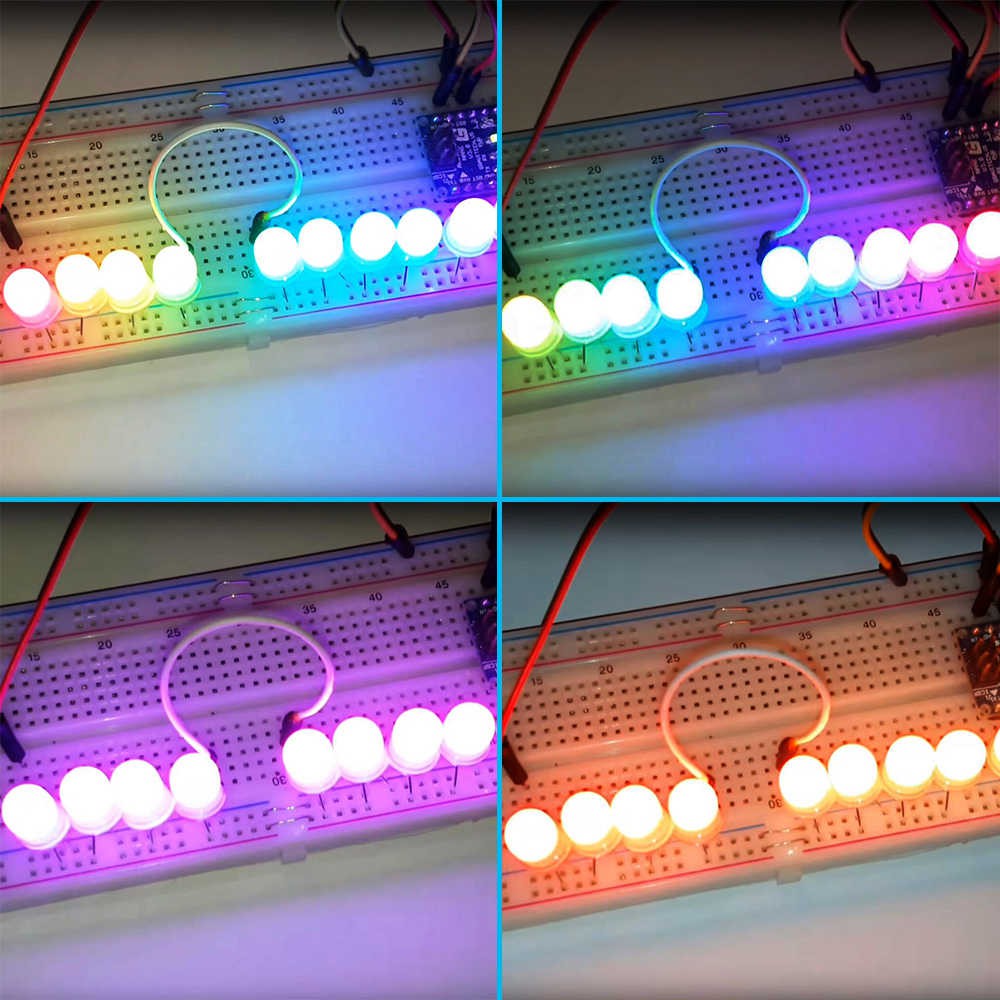 10 HẠT LED MŨ RƠM FULL MÀU  ARGB F5 F8 IC TÍCH HỢP BÊN TRONG HẠT LED