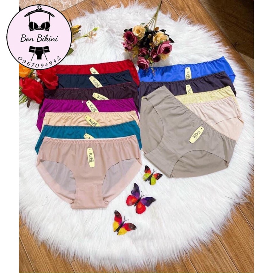Quần Lót Nữ su trơn Mềm Mịn Co Giãn Tốt cạp viền FREESIZE ( 43-60KG)