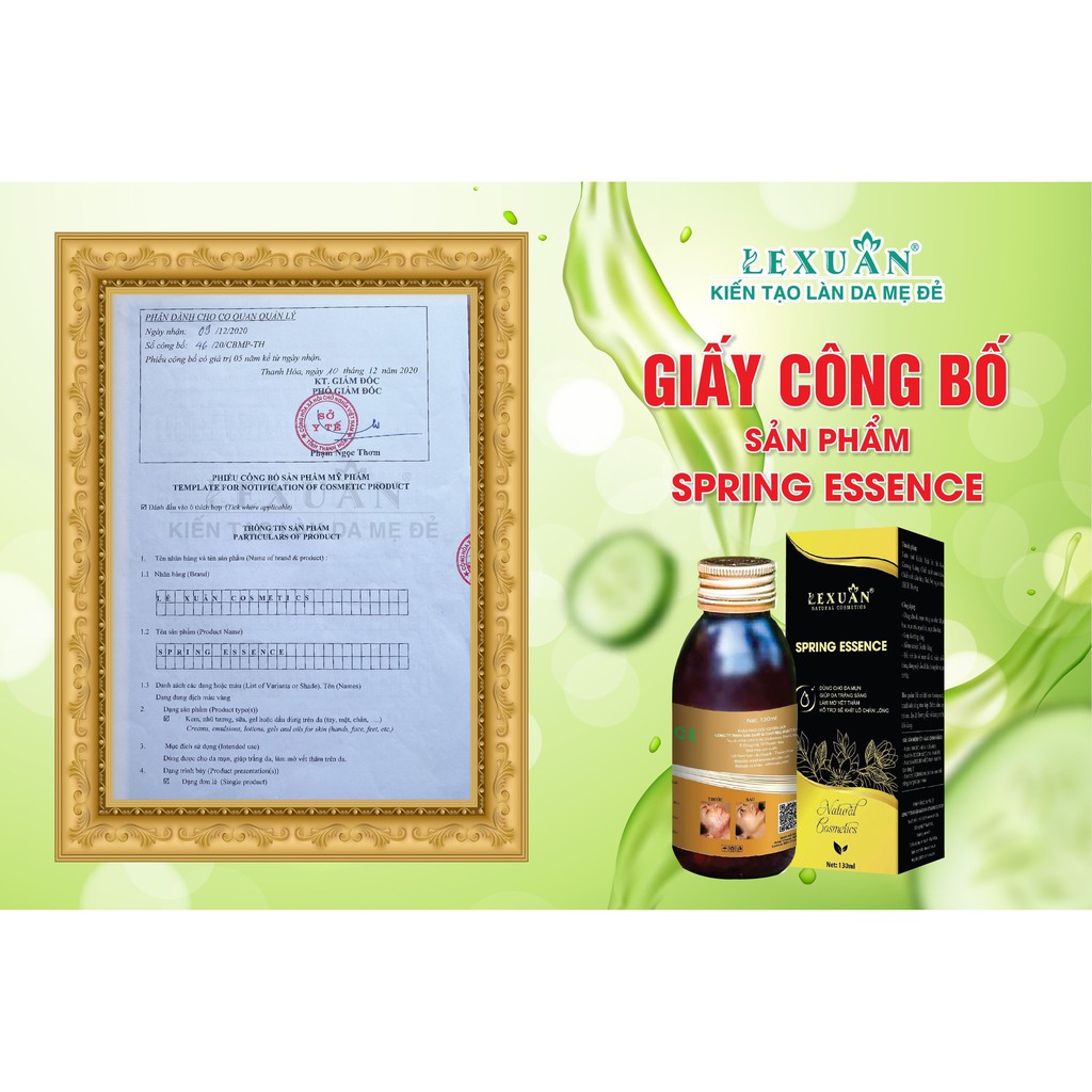 Combo sạch mụn Lê Xuân natural cosmetic - sạch mụn ẩn mụn dầu đen mụn trứng cá mụn bọc... Sáng mịn da, khít chân lông