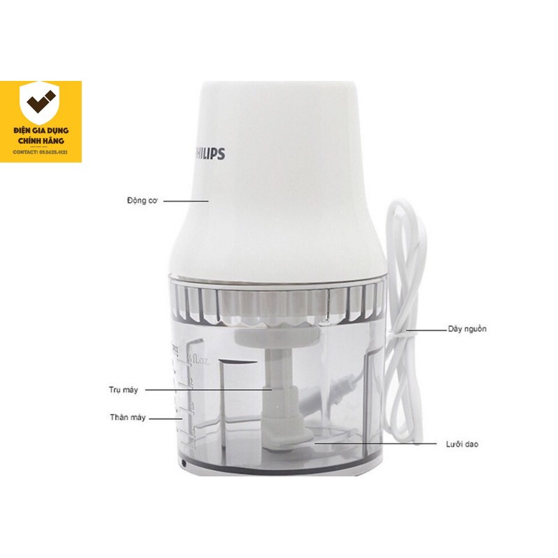 Máy xay thịt Philips HR1393 0.7L - Hàng chính hãng, Trưng bày