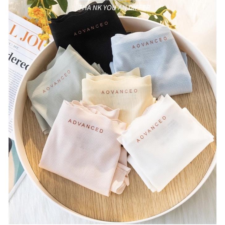 Quần Lót Đùi Mặc Váy Cradin Su Lạnh Viền Sóng Gân Tăm Co Giãn Cạp Chống Tụt 6689