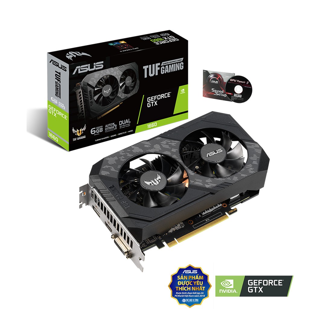 Card màn hình Asus TUF GTX 1660 6GB GDDR5 (TUF-GTX1660-6G-GAMING)