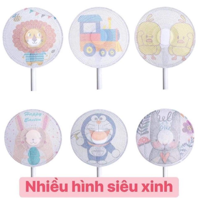 Lưới bọc quạt an toàn cho bé size lớn lưng có dây rút