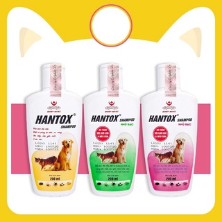 Sữa tắm cho chó mèo Hantox 200ml trị ve, rận, bọ chét, ký sinh trùng, ghẻ ngứa - VN PET