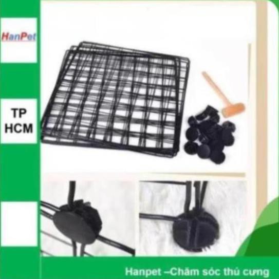 Bộ Chuồng quây chó mèo sóc thỏ 11 lưới + 1cửa+ Chốt Chuồng sắt sơn tĩnh điện -Chuồng quây chó mèo