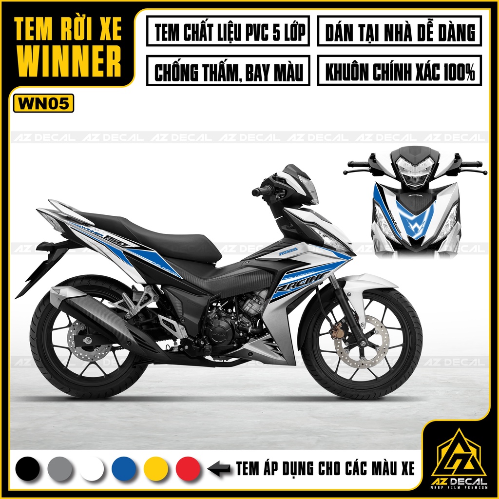 [TỔNG HỢP] Tem Winner V1 Xanh Trắng Cực Chất | Decal Dán Xe Winner 150 Rời Dễ Dán, Đẹp Nhất Năm Nay