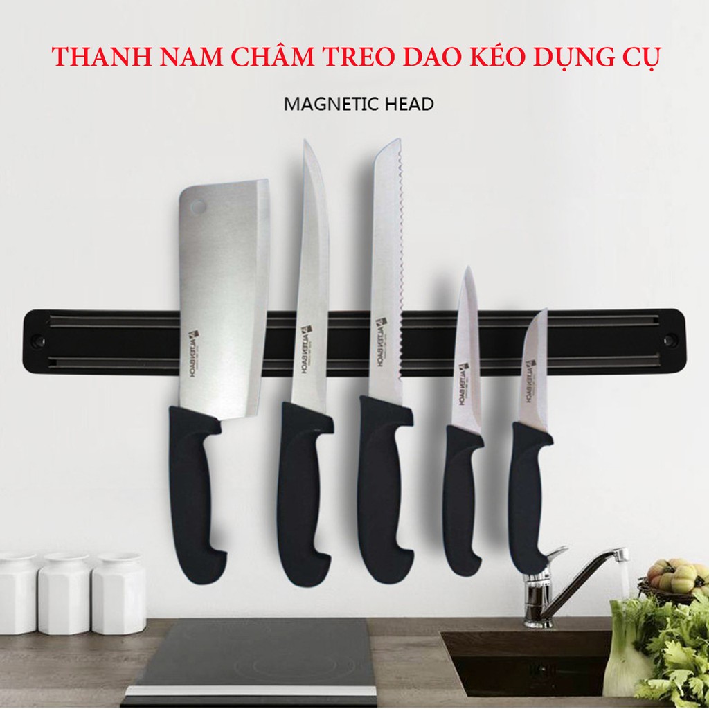 Thanh nam châm dính dao - Giá treo dao kéo dụng cụ nhà bếp