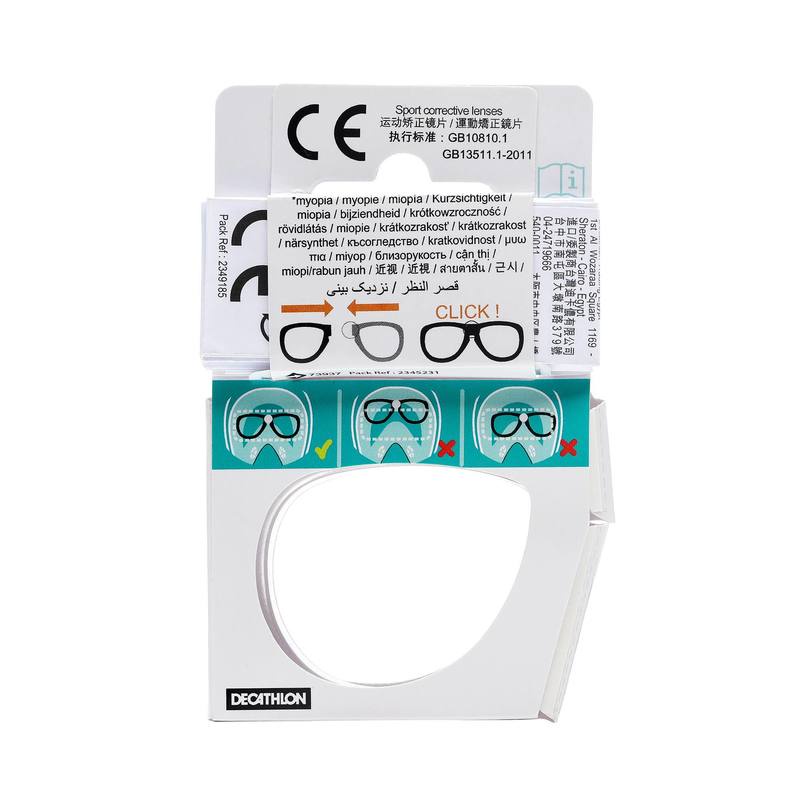 Tròng kính điều chỉnh cận thị dành cho mặt nạ easybreath Decathlon Subea - trái