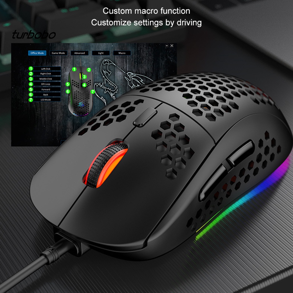 Chuột Chơi Game 6400 Dpi Tbbsb_M8 Thiết Kế Vỏ Tổ Ong Gọn Nhẹ