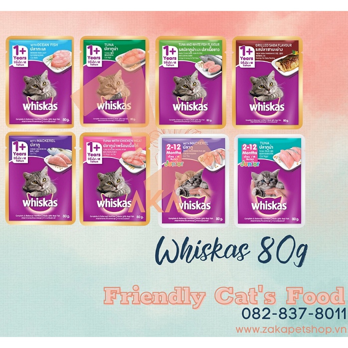 Pate Whiskas cho mèo 80g