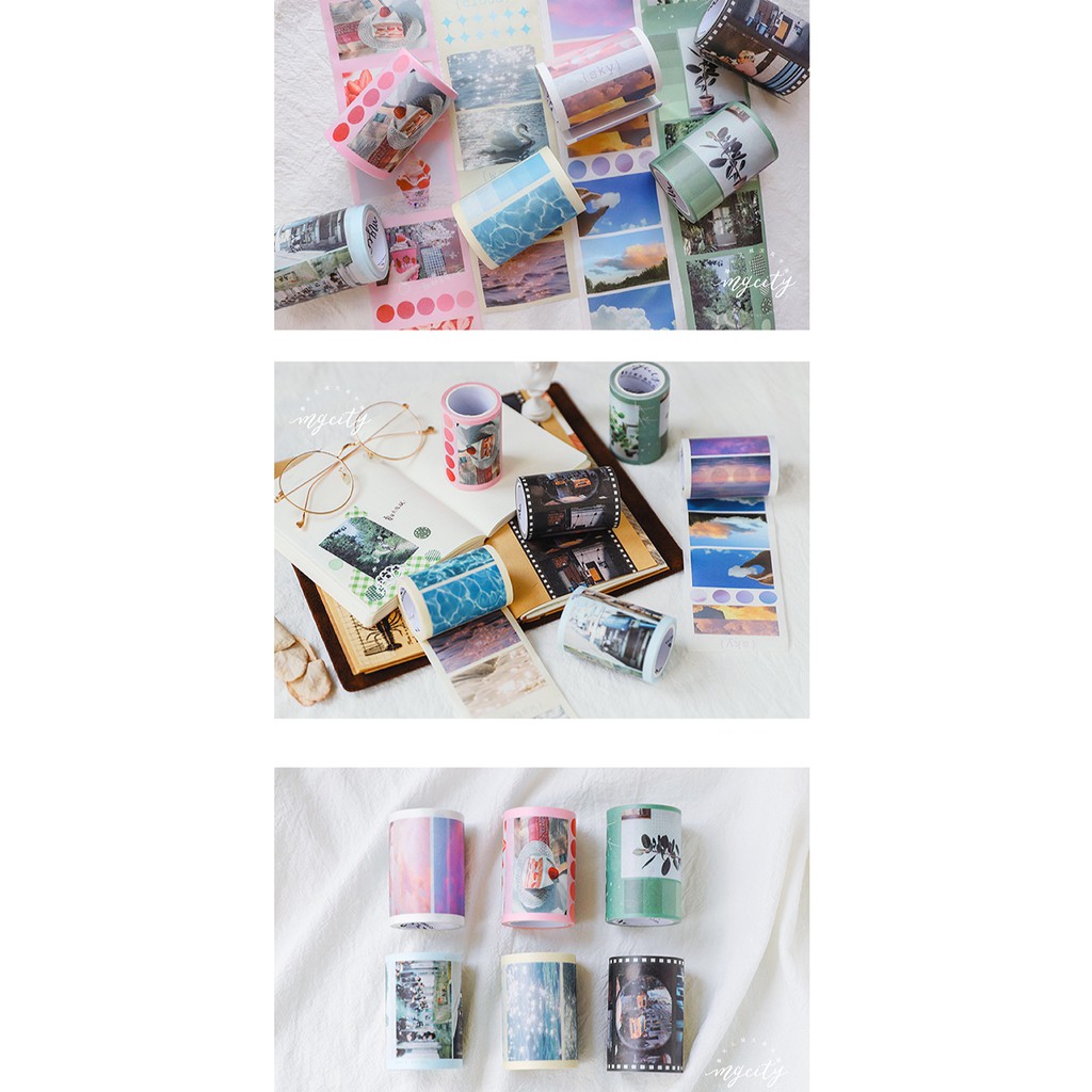 Washi tape khổ lớn, sticker instagram băng dính họa tiết trang trí sổ tay, bullet journal DecorMe