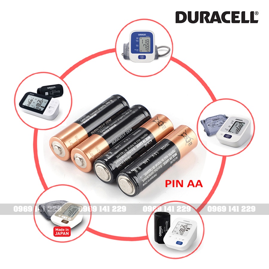 Pin Duracell AA Chính hãng ⚡ Vỉ 4 viên, sử dụng cho máy đo huyết áp bắp tay OMRON