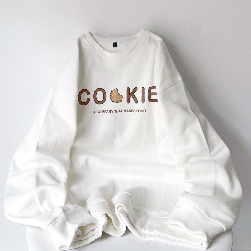 Áo Sweater COOKIE Áo Sweater Nỉ Dày Dặn Mềm Min Form Rộng Tay Bồng [Ảnh Thật]
