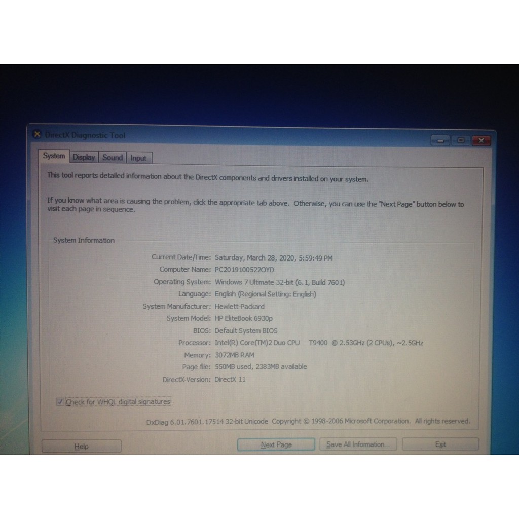 Laptop HP Elitebook 6930S Ram 3Gb phục vụ giải trí, game, học tập và làm việc mùa dịch !!! | BigBuy360 - bigbuy360.vn